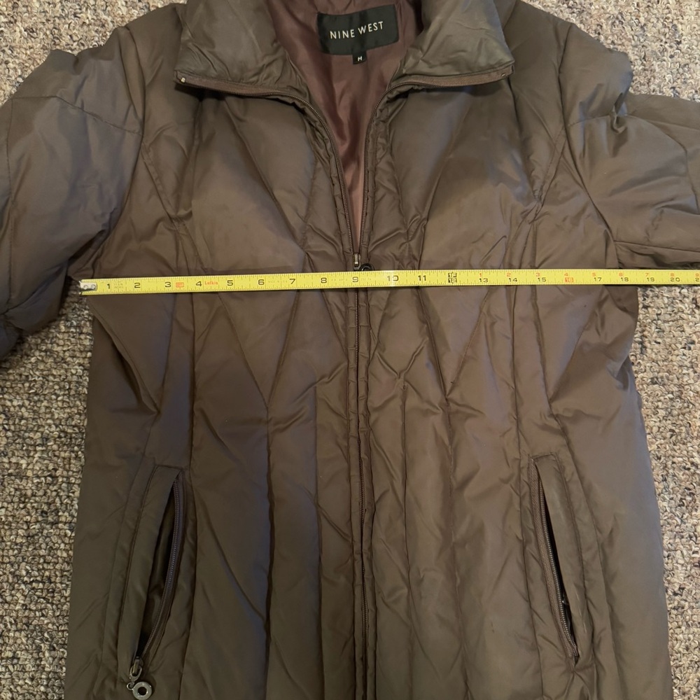 Nine West brown puffer coat- medium - Picture 5 of 6